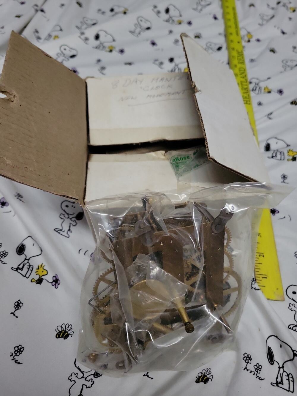 Mechanical Clock Movement Set 8 Days - Manual Wind For Mantle Clocks